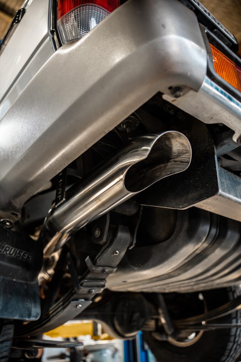 Performance exhaust system on a Toyota Land Cruiser from Just Autos