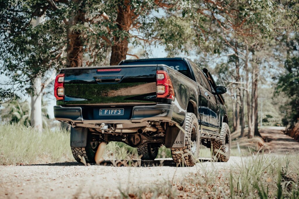 Back of Just Auto's modded Toyota Hilux