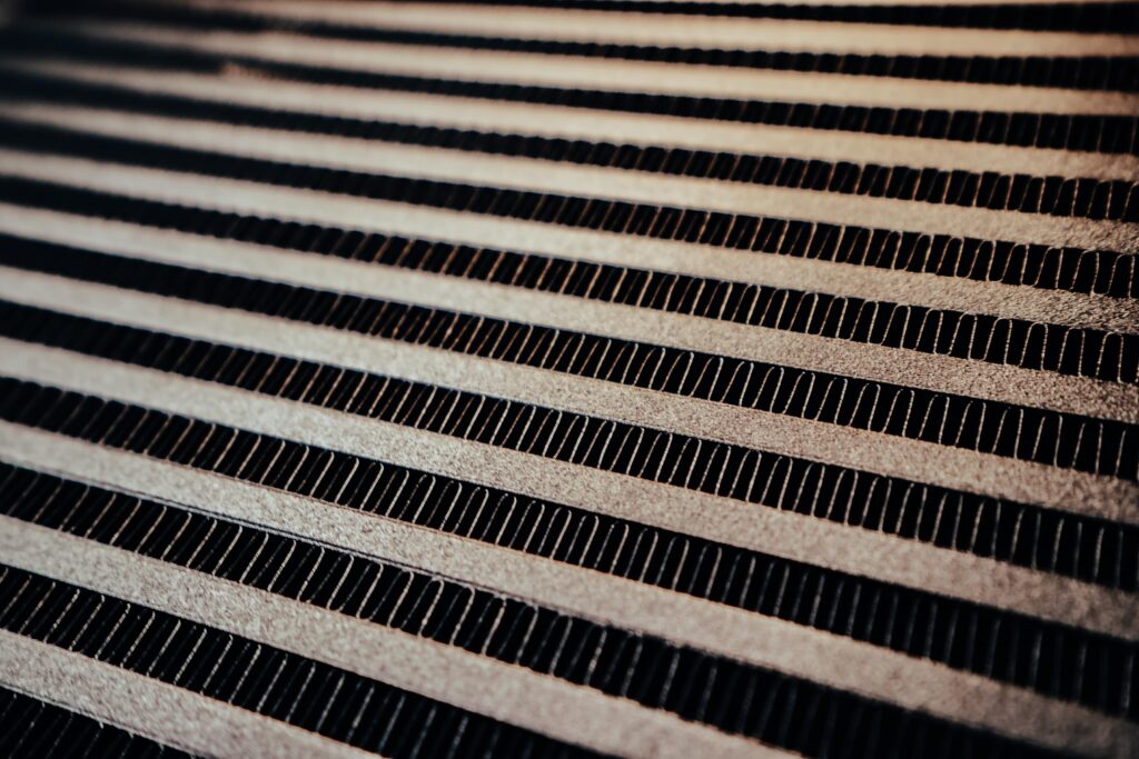 close up of the filtration on the FJA300 heat exchanger