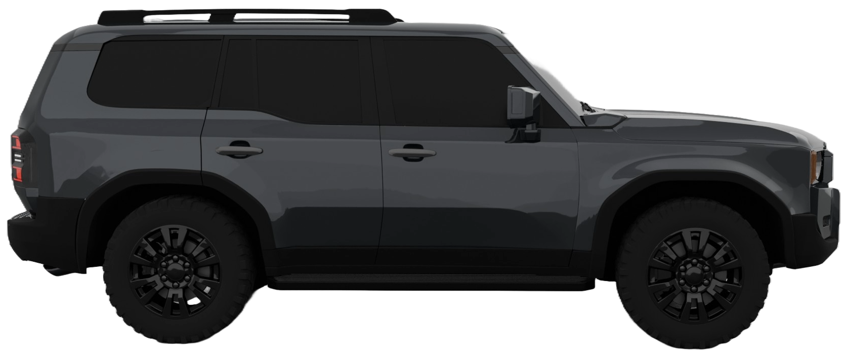 Dark grey Toyota Prado 250 side profile render