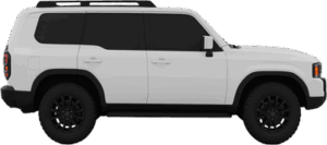 White Toyota Prado 250 side profile performance upgrade listing