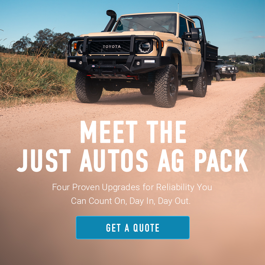 Toyota truck on dirt road